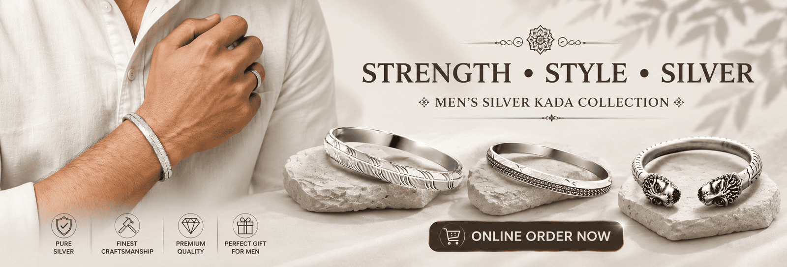 silver kada banner
