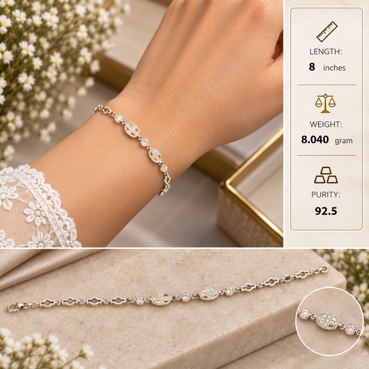 Ladies Silver Bracelet 008