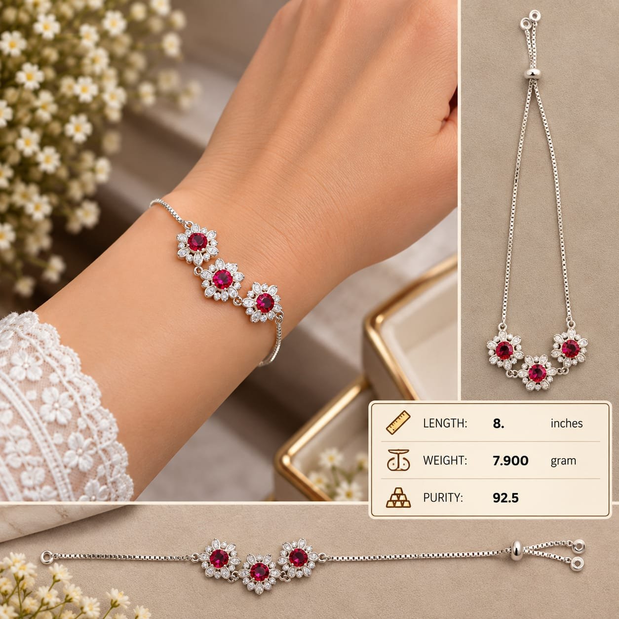Ladies Silver Bracelet 012