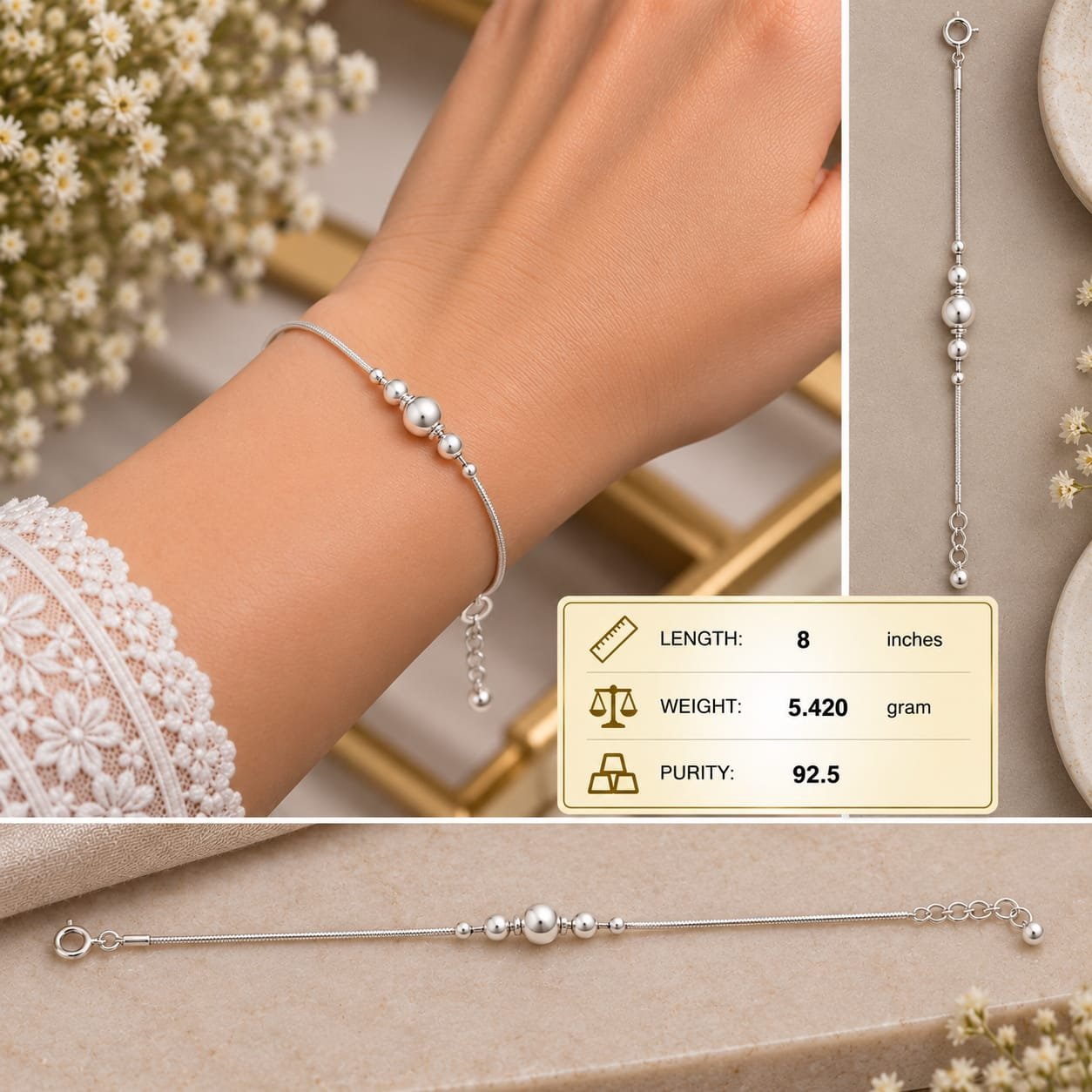 Ladies Silver Bracelet 014
