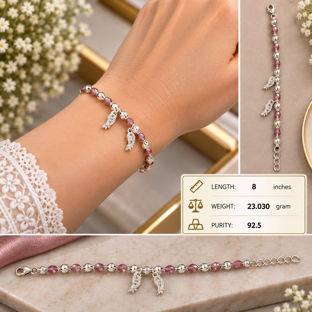 Ladies Silver Bracelet 015