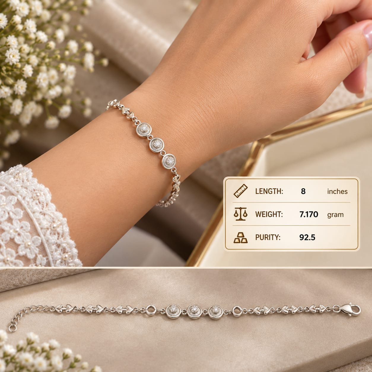 Ladies Silver Bracelet 019