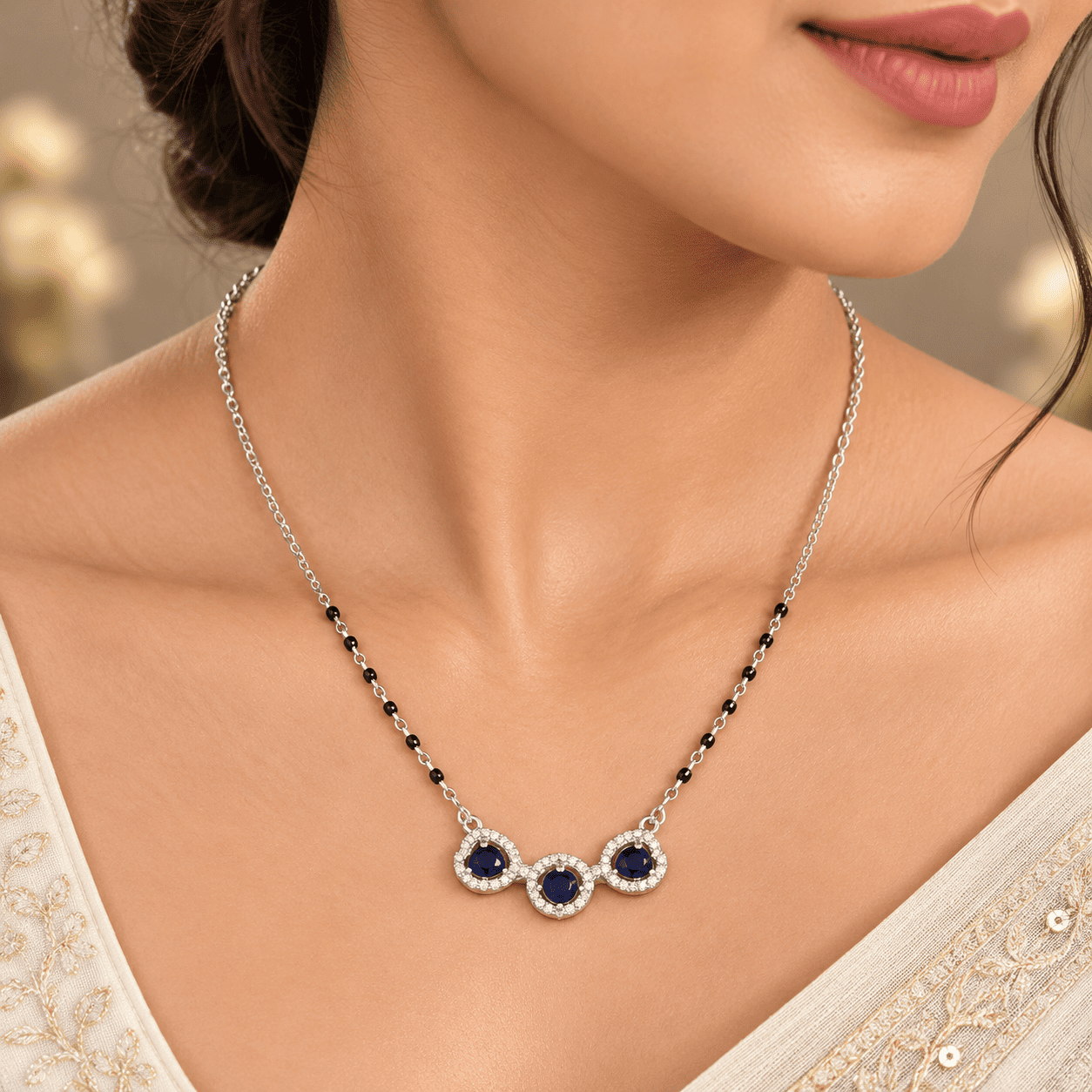 Ladies Silver Mangalsutra