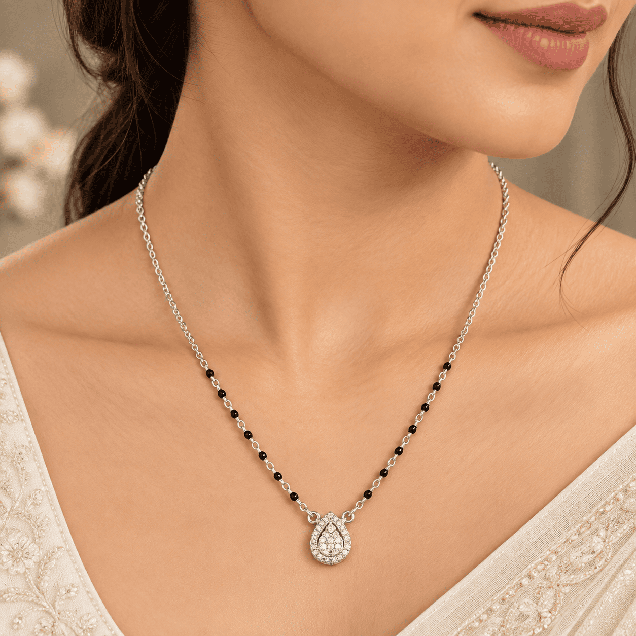 Ladies Silver Mangalsutra